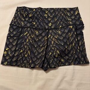 Constantly Varied Gear Black Athletic Shorts with Yellow Accent